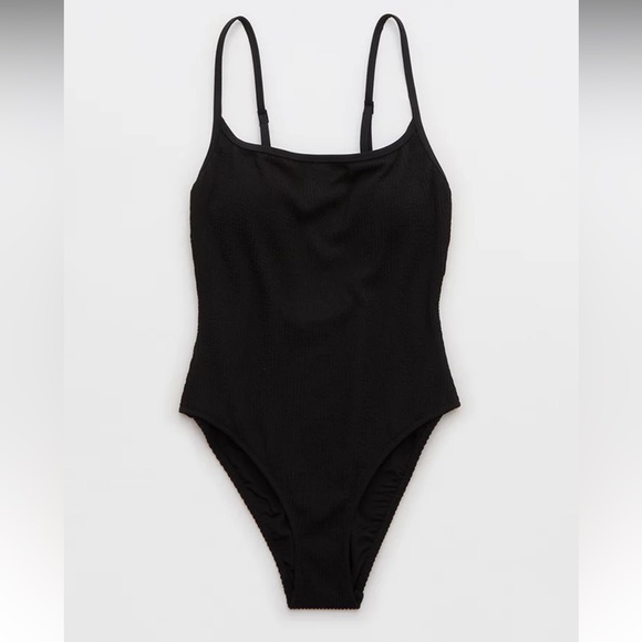 American Eagle Crinkle Scoop Back One Piece Swimsuit - Picture 3 of 8